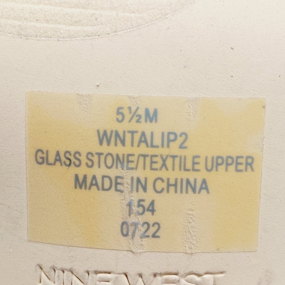 New Nine West Talip Ivory Glass Stone Embellished Heels D487 - Picture 11 of 15